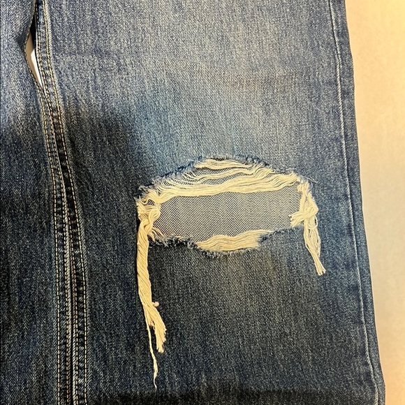 Levi's Blue Straight Jeans with Knee Distressing size 29 - Picture 7 of 9